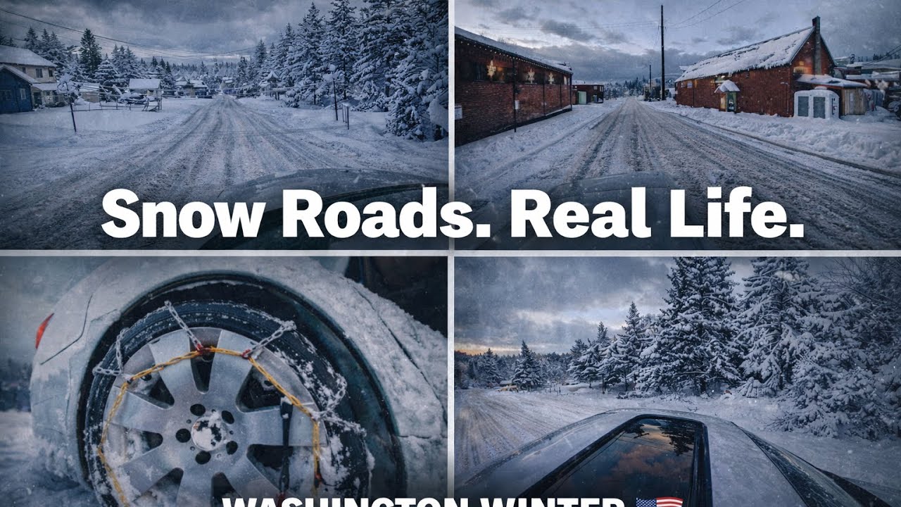 По дороге на трассу для снегоходов я проезжал через небольшой заснеженный американский городок