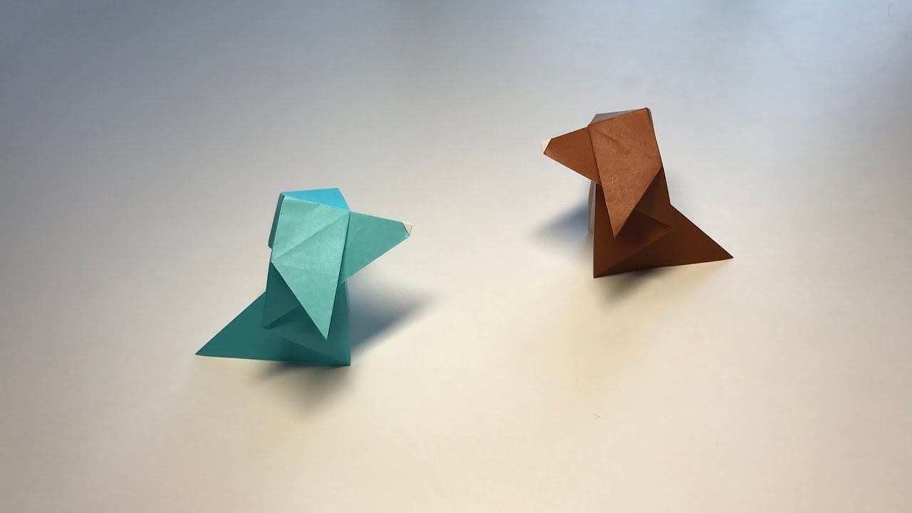 How to make an Origami Nodding Dog - EASY/INTERMEDIATE (Designed by Nick Robinson)