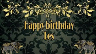 Happy birthday Les | aimeili black and gold design