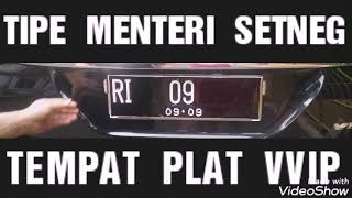 Tempat plat nomor mobil tipe Pejabat Aparat. model V engsel.