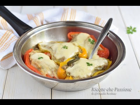 Peperoni ripieni in padella con fontina - Ricette che Passione