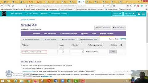 Code org   How to create user and password for your students