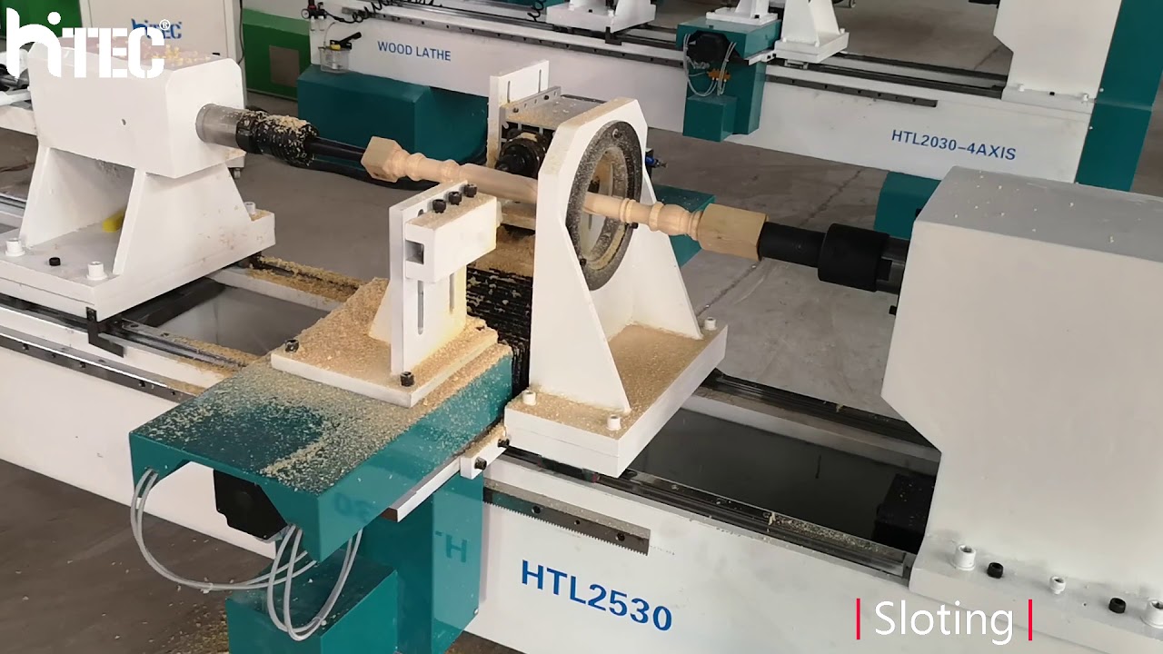 High Speed 3axis Cnc Wood Turning Lathe With Spindle Slotting Carving