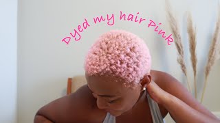 MY FIRST ATTEMPT AT DYEING MY HAIR PASTEL PINK | How I define my curls | South African YouTuber