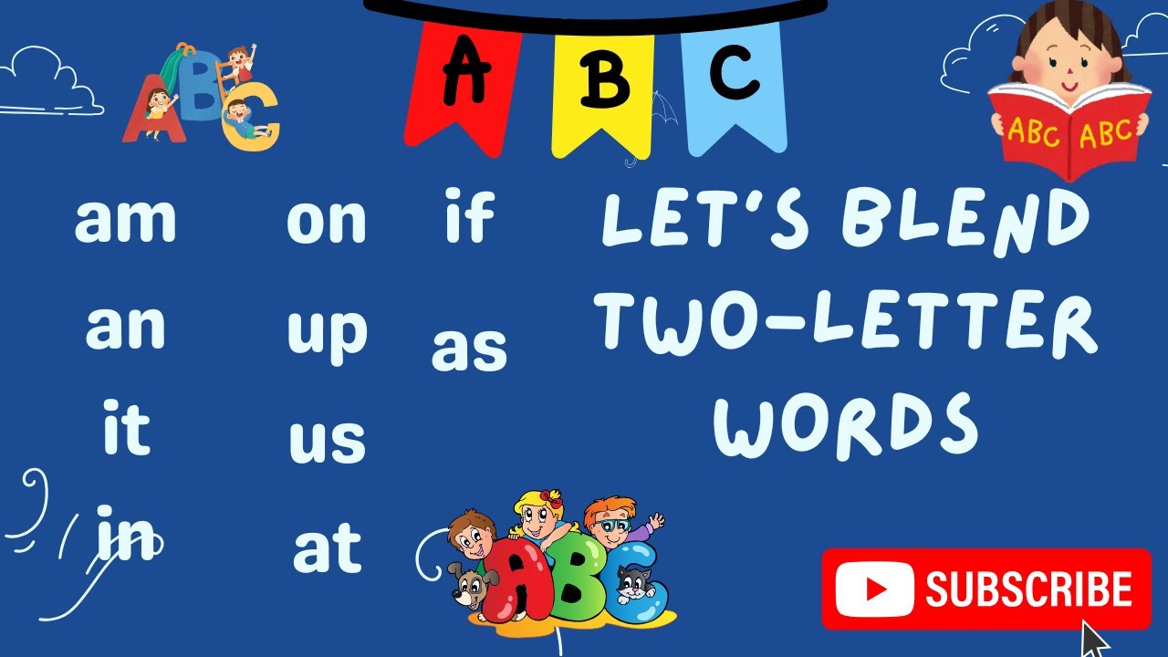 Learn to blend two-letter words| Read two-letter words| Phonics for kindergarten| 