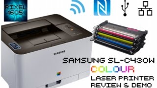 WIRELESS Samsung C430W COLOUR Laser Printer. Unboxing, Full setup and Demo