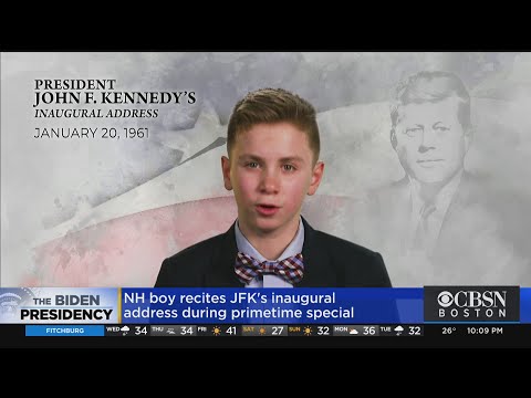 Brayden Harrington, NH Teen Who Bonded With Biden Over Stutter, Recites JFK's Inaugural Address