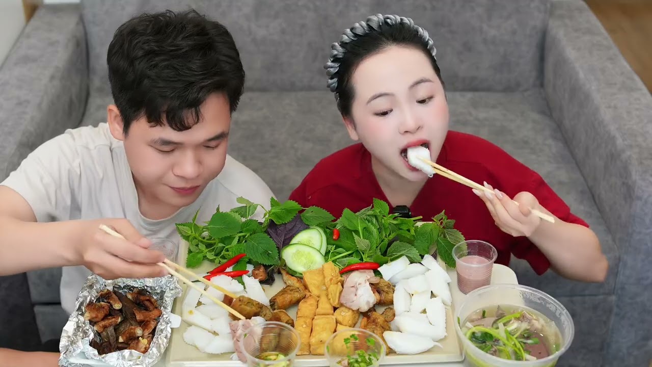 Mukbang Bún Đậu Mắm Tôm Full Topping Cùng Minh Đẹp Trai