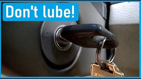 Do Not Lubricate the ignition barrel