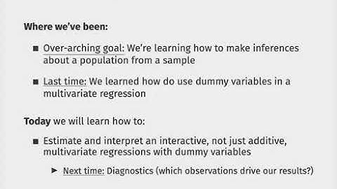 Week 5, Lecture 10, Part 1: Review of Additive Models with Dummy Variables