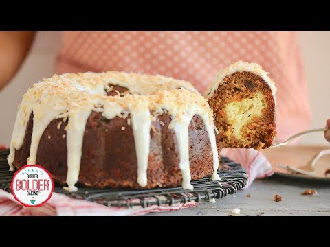 Carrot Bundt Cake (With Cheesecake Filling and Cream Cheese Glaze) | Bigger Bolder Baking