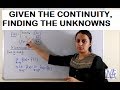 GIVEN CONTINUITY, FINDING THE VARIABLES: CONTINUITY &  DIFFERENTIABILITY-PART 3 CBSE CLASS XII 12