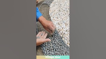 Pebble pavement installation!