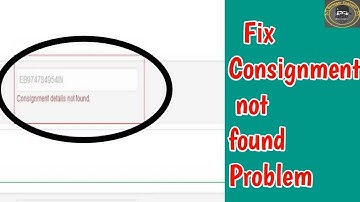 Fix Consignment details not found | Pan card consignment details not found Problem Solve