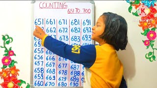 Counting 651 to 700. 651 to 700 Counting in English.