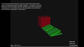 Video illustrating the MuJoCo dynamics engine working within the Basilisk Software