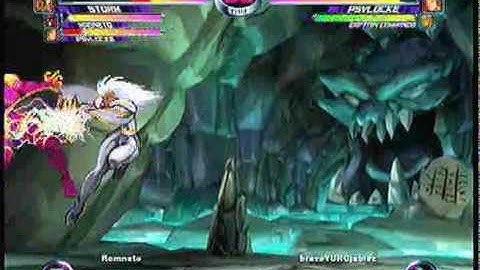 MvC2 Online (360): Brett (MSP) vs braveYUNGjablez (Rog/Psy/Cap) 1 .:12.28.09:.
