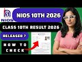 nios 10th result 2026 | nios class 10 result 2026