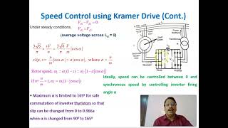 Slip power recovery scheme -Static kramer Drive