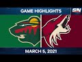 NHL Game Highlights | Wild vs. Coyotes - Mar. 5, 2021