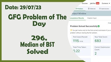 Median of BST || C++ || GFG Daily Problem