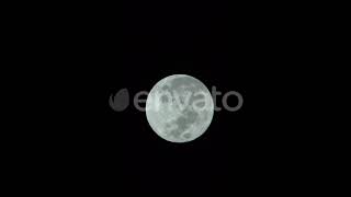 Vertical Video of the Full Moon in the Night Sky / Videohive, Stock footage, Nature