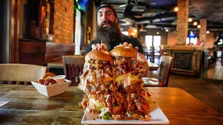 TEAK'S TWIN BURGER TOWER CHALLENGE...CHEF BETS $50 I WON'T WIN | FLORIDA PT.6 | BeardMeatsFood