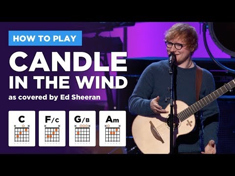 🎸 Candle in the Wind • Ed Sheeran guitar lesson w/ easy chords (Elton John tribute)