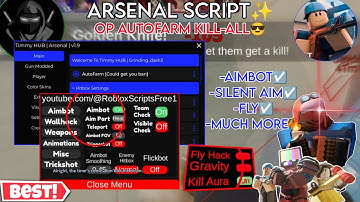 Arsenal *BEST* 2 Script🤩 Autofarm Kill-Aura😎,Fly,Aimbot/Silent-Aim,Esp & Much More Keyless🔥