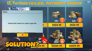 UC Purchase Failed Payment Error || How to Purchase UC After Ban in BGMI ||