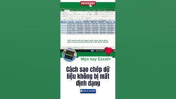 Phần 150. Cách sao chép dữ liệu không bị mất định dạng trong excel #shorts