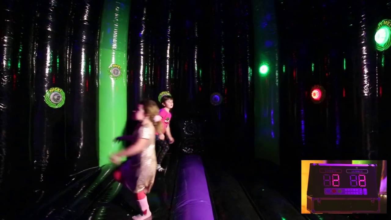 JB-Inflatables disco with removable sheet and the interactive playsystem