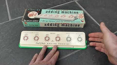 The Sterling Dial-A-Matic adding machine, 6-dial model