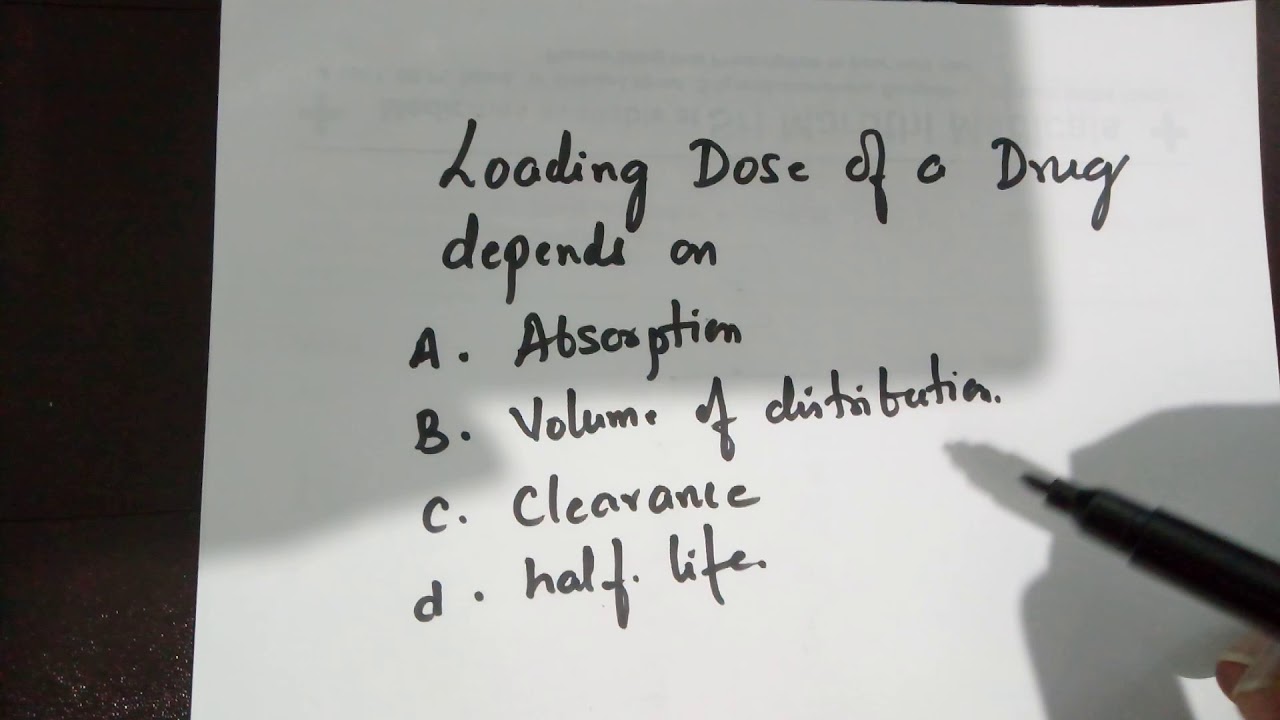 Loading dose and volume of distribution - YouTube