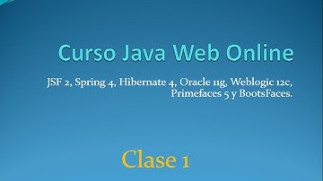 Curso  JSF 2, Spring 4, Hibernate 4, Oracle 11g, Weblogic 12c, Primefaces 5 y BootsFaces - Clase 1