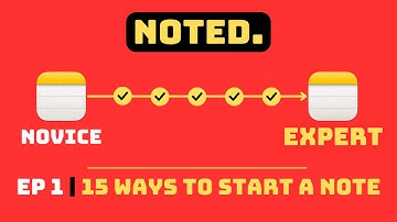 Ep. 1 - 15 Ways To Start A Note | Apple Notes Masterclass | Novice to Expert