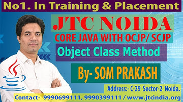 Java.lang Package | Object Class | GetClass  Method in Java -Part-2/50 by Som Sir