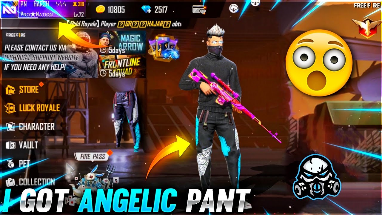 HOW I GOT ANGELIC PANT IN MY FF ACCOUNT ?? - Garena Free Fire - YouTube