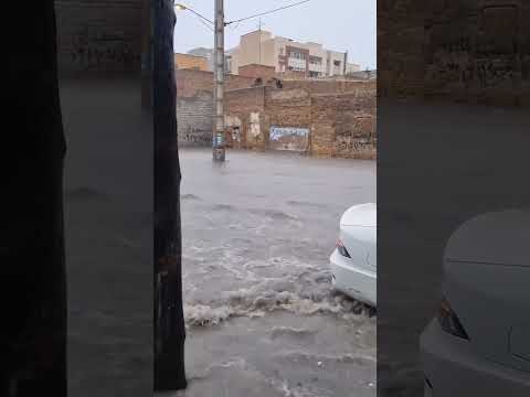 وضعیت خیابان های اهواز پس از طوفان