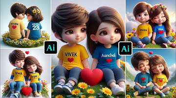 3D Realistic Cute Couple ai photo editing bing image creator tutorial !! 3d bing ai Photo Tutorial
