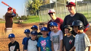 SURPRISING A BASEBALL TEAM AND PLAYING A GAME WITH THEM!