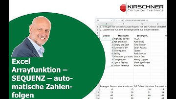 Excel Arrayfunktion SEQUENZ – Automatische Zahlenfolgen  - dynamsiche Zahlenreihen