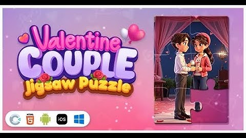 Valentine Couple Jigsaw Puzzles  Construct 3 , HTML5