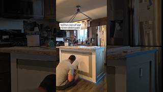  #ad Fixed our kitchen island with @dapproducts and painted it sage green for a cleaner, calmer look