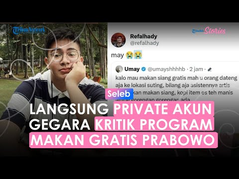 Umay Shahab Kritik Program Makan Gratis Prabowo, Langsung Private Akun dan Batasi Kolom Komentar