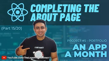 React Mega Tutorial - Project 4, Part 15 | Completing the styles for the About Me page