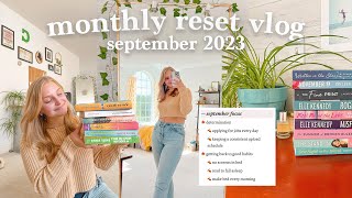 MONTHLY RESET VLOG ☕ prepping for september, deep cleaning, goal setting, bullet journaling & more!