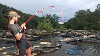 Ultralight Wade Fishing in River Next to Abandoned Mill - [Surprise Big Catch!]