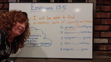Envisions 13-5 Part 2 - Finding Equivalence with Metric Units of Capacity and Mass