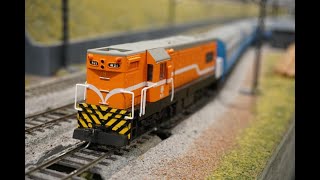 鉄道模型 HOゲージ 台湾鉄路 R21 機関車+復興号塗装客車 走行動画 ④
